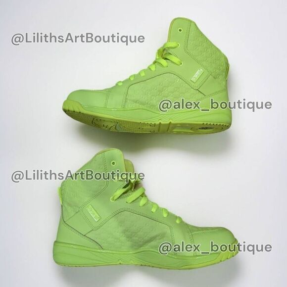 Zumba Energy Boss High Top Sneakers Yellow Green Unisex Size 9 (F021) - Picture 7 of 13